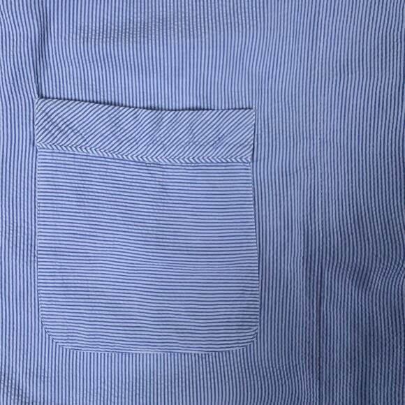 Vintage 90s Eileen West Stripe Cotton Robe S | Cottagecore Sleepwear USA Dress - Picture 8 of 11